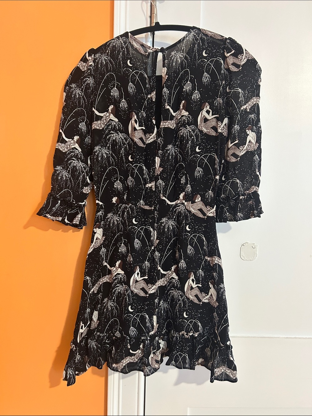 Reformation Doutzen Mini Dress Champagne Print - Picture 4 of 4